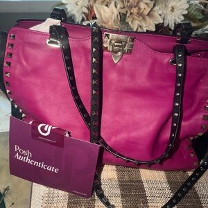 Valentino Garavani Pink Studded Tote